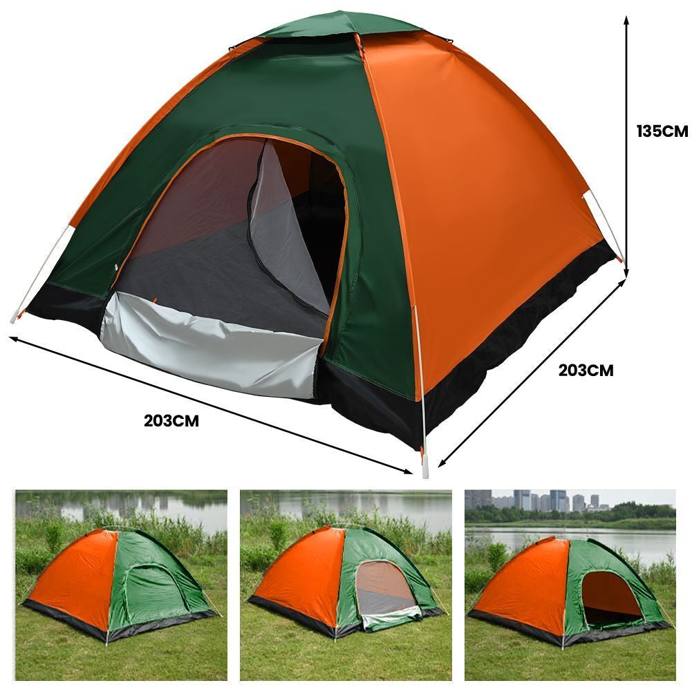 Auto Pop-Up 3/4 Man Tent, Camping Outdoor Family Tent