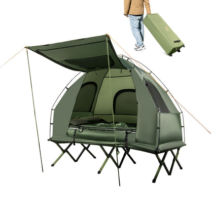 Ultimate Camping Combo!  2 Person Camping Tent, Cot Folding Camping Bed with Sleeping Bag.